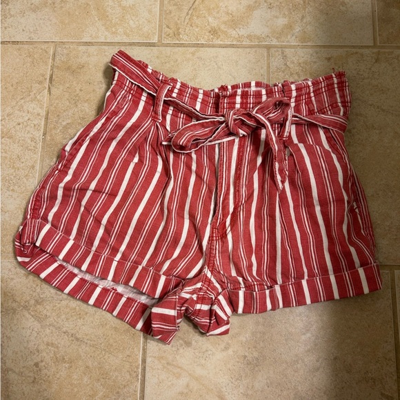 American Eagle Outfitters Pants - American Eagle Outfitters Striped Red Women's Shorts